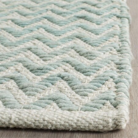 Safavieh Cotton Kilim Large Rectangle Area Rug, Light Green and Ivory - 8 x 10 ft. KLC121D-8